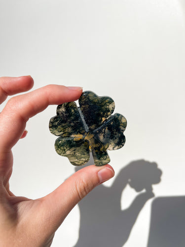Moss Agate Clover #2